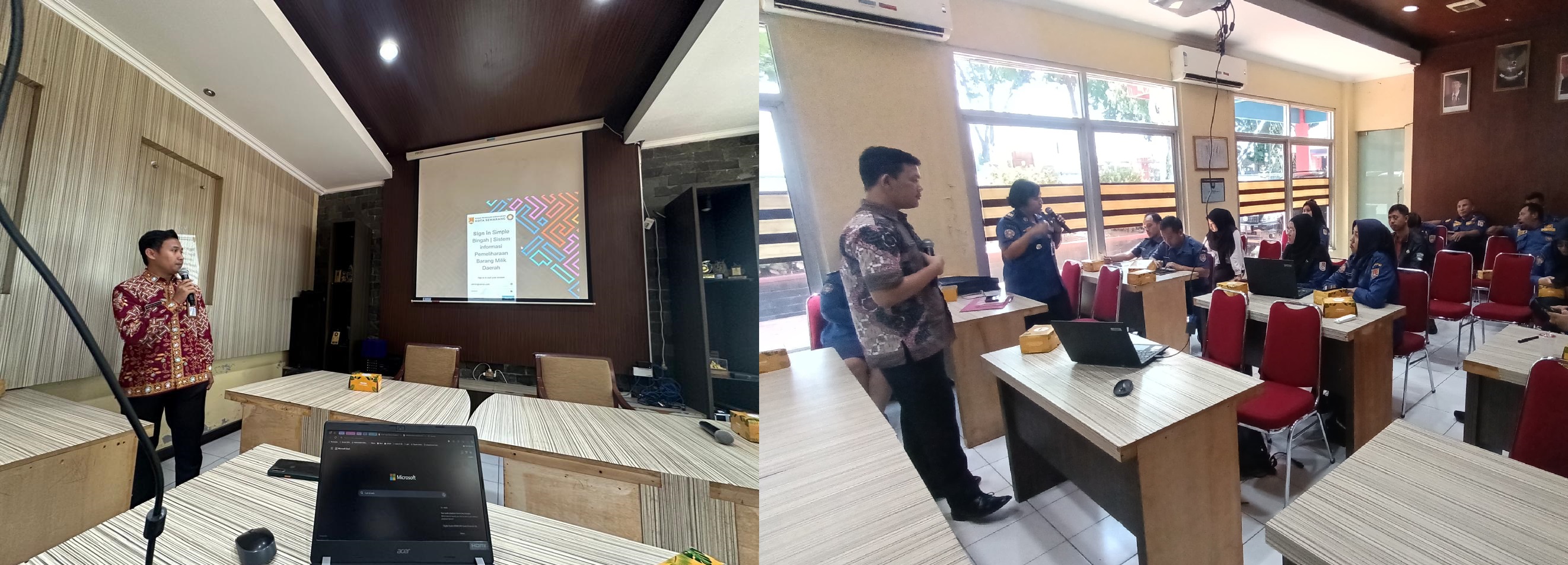 DISKOMINFO Kota Semarang Melakukan Sosialisasi Terkait Aplikasi Simpel Bingah (Sistem Informasi Pemeliharaan Barang Milik Daerah) Dinas Pemadam Kebakaran Kota Semarang
